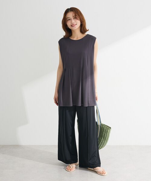 Green　Parks（グリーンパークス）の「・SUGARSPOON 【ラッシュガード】ワイドパンツ（その他パンツ・レディース・チャコールグレー/カーキ/ブラック・FREE）」の12枚目の写真