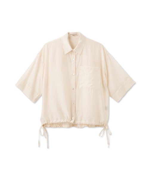 Droite lautreamont(ドロワットロートレアモン)の「シアーシャツ≪手洗い可能≫(シャツ/ブラウス・レディース・イエロー/グリーン/ピンク・M)」の6枚目の写真