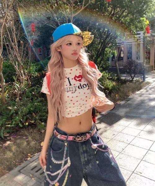 SHEPP(シープ)の「I LOVE MY DOG T -shirt アイラブマイドッグTシャツ(Tシャツ/カットソー・レディース・グレー/レッド・M)」の13枚目の写真