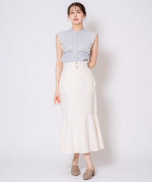 NOELA(ノエラ)の「刺繍カラーブラウス(シャツ/ブラウス・レディース・ベージュ/サックスブルー/オフホワイト・フリー)」の18枚目の写真