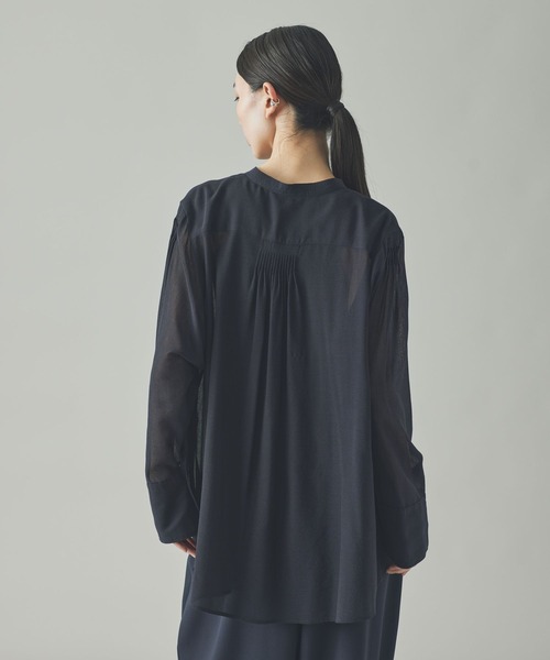 Curensology(カレンソロジー)/ウールミックスボイルフリルブラウス