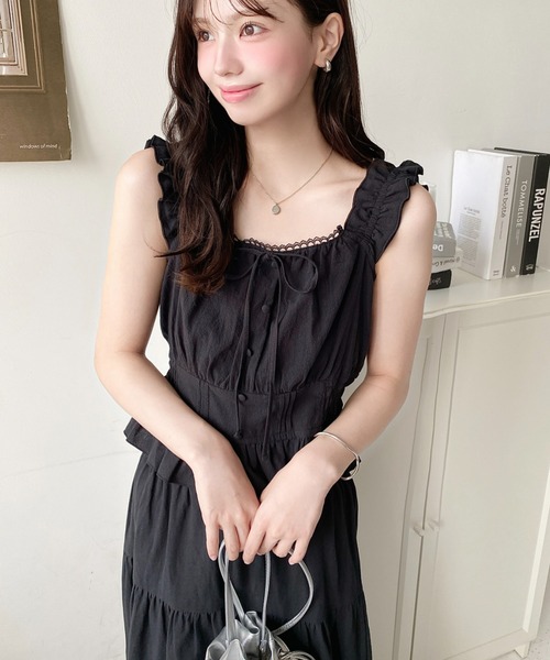 セール】〈マルチWAY〉ウエストシャーリングショルダーフリル