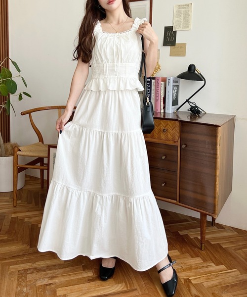 セール】〈マルチWAY〉ウエストシャーリングショルダーフリル