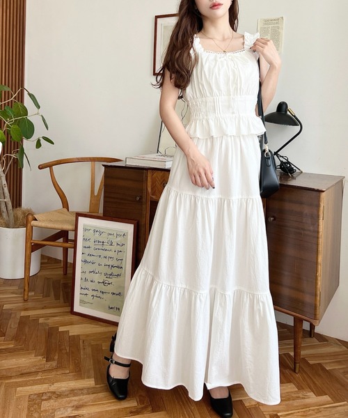 セール】〈マルチWAY〉ウエストシャーリングショルダーフリル