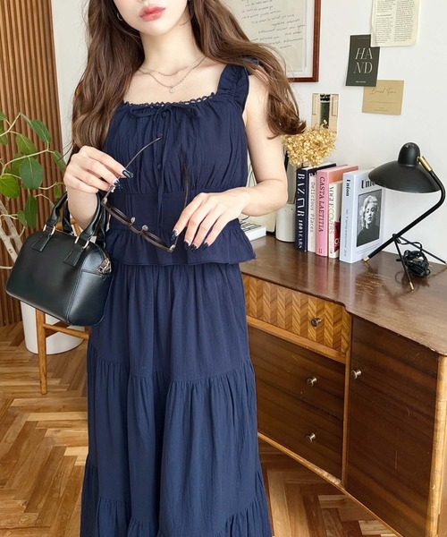 セール】〈マルチWAY〉ウエストシャーリングショルダーフリル