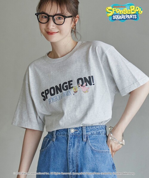 coen(コーエン)の「【SpongeBob / スポンジ・ボブ 別注】グラフィックプリントUNI-Tシャツ(Tシャツ/カットソー・レディース・オフホワイト/その他2/その他3/ダークグレー/その他1/イエロー/ライトピンク/ナチュラル・M/L)」の8枚目の写真