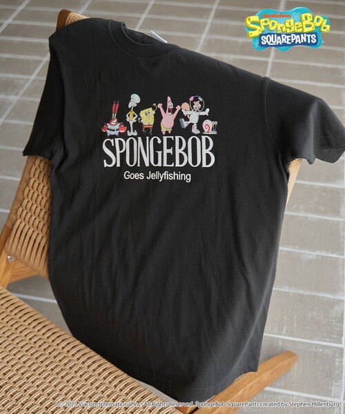 coen(コーエン)の「【SpongeBob / スポンジ・ボブ 別注】グラフィックプリントUNI-Tシャツ(Tシャツ/カットソー・レディース・オフホワイト/その他2/その他3/ダークグレー/その他1/イエロー/ライトピンク/ナチュラル・M/L)」の3枚目の写真