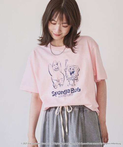 coen(コーエン)の「【SpongeBob / スポンジ・ボブ 別注】グラフィックプリントUNI-Tシャツ(Tシャツ/カットソー・レディース・オフホワイト/その他2/その他3/ダークグレー/その他1/イエロー/ライトピンク/ナチュラル・M/L)」の9枚目の写真