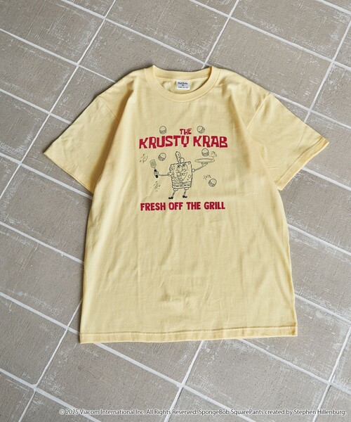 coen(コーエン)の「【SpongeBob / スポンジ・ボブ 別注】グラフィックプリントUNI-Tシャツ(Tシャツ/カットソー・レディース・オフホワイト/その他2/その他3/ダークグレー/その他1/イエロー/ライトピンク/ナチュラル・M/L)」の14枚目の写真