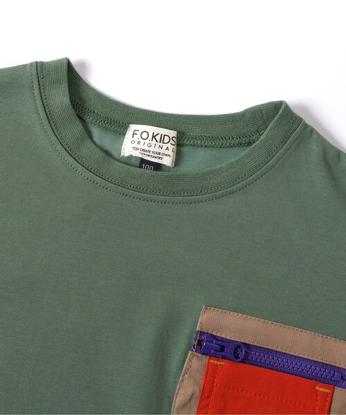 F.O.KIDS（エフオーキッズ）の「UTILITY POCKET 長袖Tシャツ（Tシャツ/カットソー・キッズ・ブラック/ブラウン/グリーン・80/90/100/110/120/130/140/150/160）」の8枚目の写真