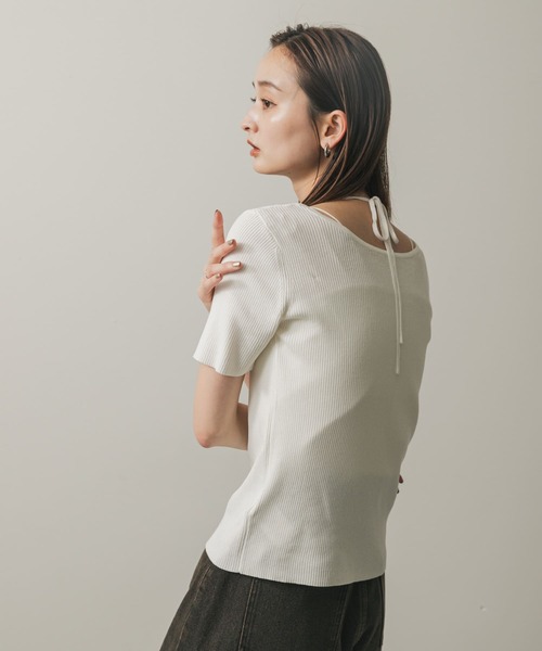 SENSE OF PLACE by URBAN RESEARCH（センスオブプレイスバイアーバンリサーチ）の「アレンジコードコンパクトセーター（ニット/セーター・レディース・モカ/オフホワイト/チャコールグレー・ONE）」の8枚目の写真