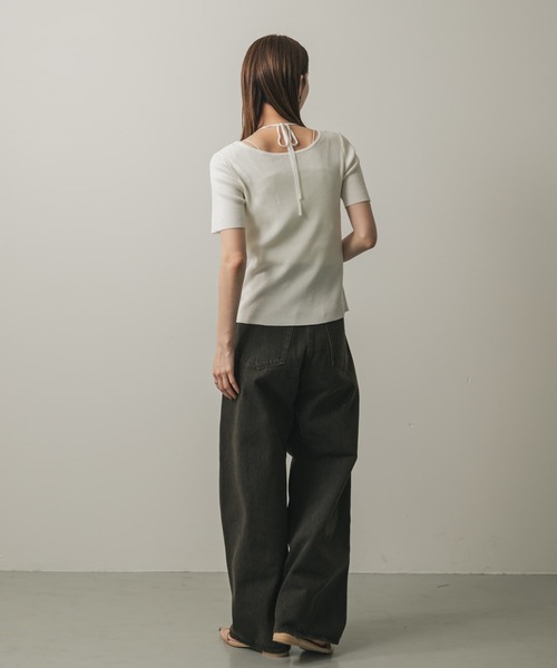 SENSE OF PLACE by URBAN RESEARCH（センスオブプレイスバイアーバンリサーチ）の「アレンジコードコンパクトセーター（ニット/セーター・レディース・モカ/オフホワイト/チャコールグレー・ONE）」の10枚目の写真