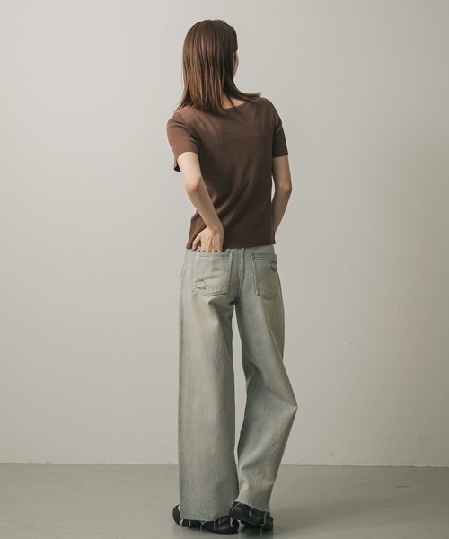 SENSE OF PLACE by URBAN RESEARCH（センスオブプレイスバイアーバンリサーチ）の「アレンジコードコンパクトセーター（ニット/セーター・レディース・モカ/オフホワイト/チャコールグレー・ONE）」の18枚目の写真