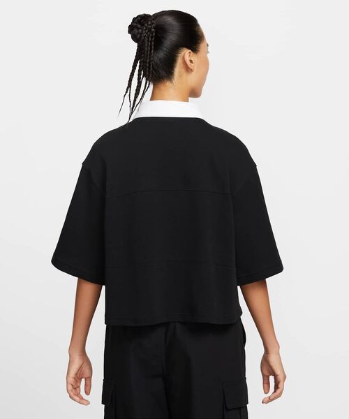 NIKE（ナイキ）の「ナイキ スポーツウェア ウィメンズ オーバーサイズド ショートスリーブ ポロ トップ / Nike Sportswear Women's Oversized Short-Sleeve Polo Top IB2154-010 Black（ポロシャツ・レディース・ブラック・XS/XL/S/M/L）」の13枚目の写真