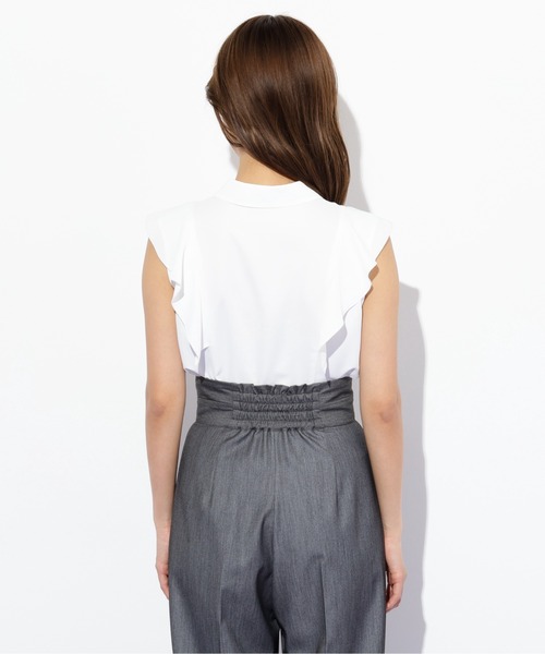 JILL by JILL STUART（ジルバイジルスチュアート）の「◇リボン付きピンタックノースリーブブラウス（シャツ/ブラウス・レディース・ホワイト/ブルー/ピンク・FREE）」の9枚目の写真