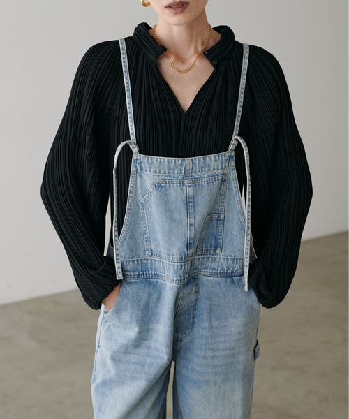 LARUTA（ラルータ）の「【LARUTA】プリーツスモックブラウス（シャツ/ブラウス・レディース・ブラウン/オフホワイト/サックスブルー/ブラック・FREE）」の17枚目の写真