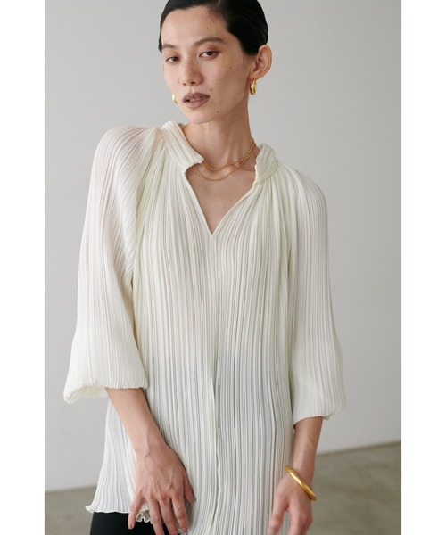 LARUTA（ラルータ）の「【LARUTA】プリーツスモックブラウス（シャツ/ブラウス・レディース・ブラウン/オフホワイト/サックスブルー/ブラック・FREE）」の9枚目の写真