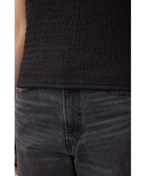 AZUL by moussy（アズールバイマウジー）の「ニュアンスリブキャミソール（キャミソール・レディース・ブラック/オフホワイト・SMALL/MEDIUM）」の22枚目の写真