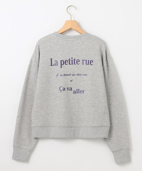 組曲(クミキョク)の「バックプリント裏毛 プルオーバー(Tシャツ/カットソー・レディース・ライトグレー系/ブラック系・S2)」の18枚目の写真