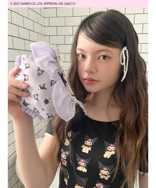 sanrio(サンリオ)の「【KUROMI】 ENCYCLOPEDIA TEE(Tシャツ/カットソー・レディース・オフホワイト/ピンク/ブラック・FREE)」の6枚目の写真