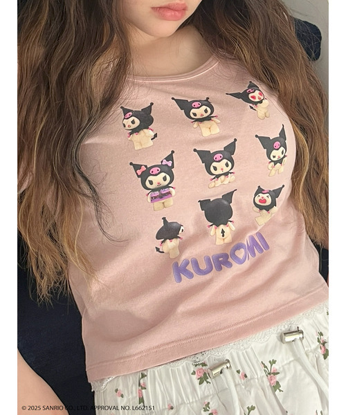 sanrio(サンリオ)の「【KUROMI】 ENCYCLOPEDIA TEE(Tシャツ/カットソー・レディース・オフホワイト/ピンク/ブラック・FREE)」の13枚目の写真