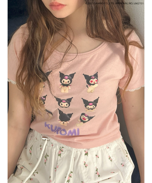 sanrio(サンリオ)の「【KUROMI】 ENCYCLOPEDIA TEE(Tシャツ/カットソー・レディース・オフホワイト/ピンク/ブラック・FREE)」の14枚目の写真