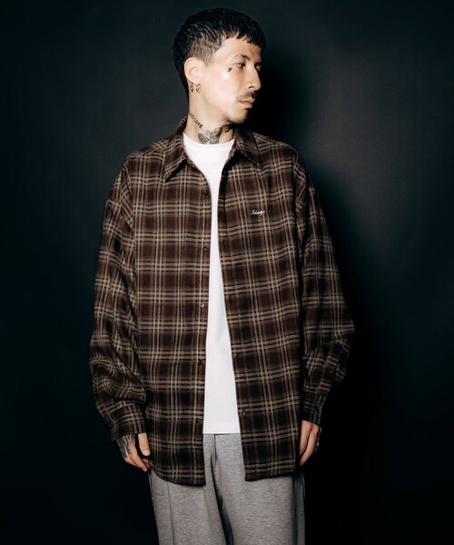 Subciety(サブサエティ)の「Essential check shirt(シャツ/ブラウス・メンズ・ブラック/ブラウン・SMALL/MEDIUM/LARGE/X-LARGE)」の11枚目の写真
