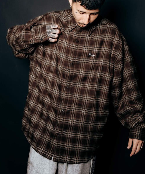 Subciety（サブサエティ）の「Essential check shirt（シャツ/ブラウス・メンズ・ブラック/ブラウン・SMALL/MEDIUM/LARGE/X-LARGE）」の2枚目の写真