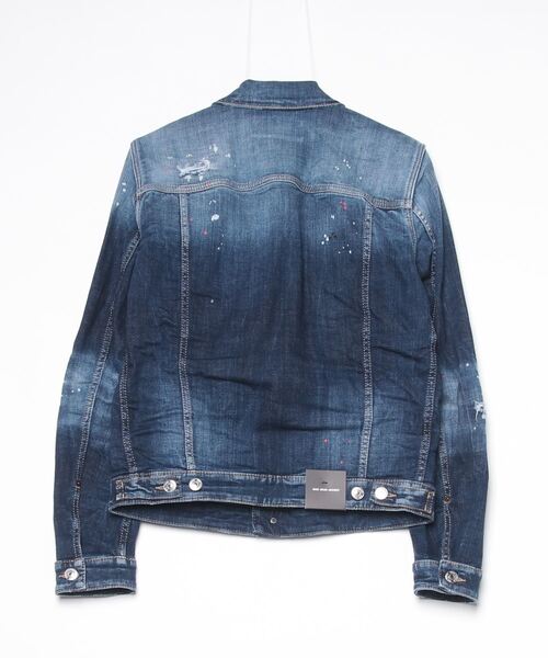 DSQUARED2(ディースクエアード)の「Dan Jean Jacket Medium Easy Red Spots Wash/0261(デニムジャケット・メンズ・ブルー・48/46/44/42)」の2枚目の写真