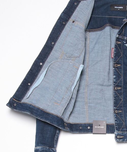 DSQUARED2(ディースクエアード)の「Dan Jean Jacket Medium Easy Red Spots Wash/0261(デニムジャケット・メンズ・ブルー・48/46/44/42)」の3枚目の写真