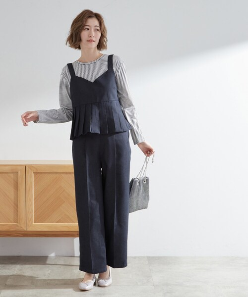 2点SET/体型カバー】夏から秋まで着まわせる！プリーツビスチェ