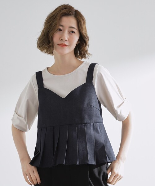 grove(グローブ)の「【2点SET/体型カバー】夏から秋まで着まわせる!プリーツビスチェセットアップ(セットアップ・レディース・ブラック/ネイビー/グレー・02/03/04/01/05)」の22枚目の写真