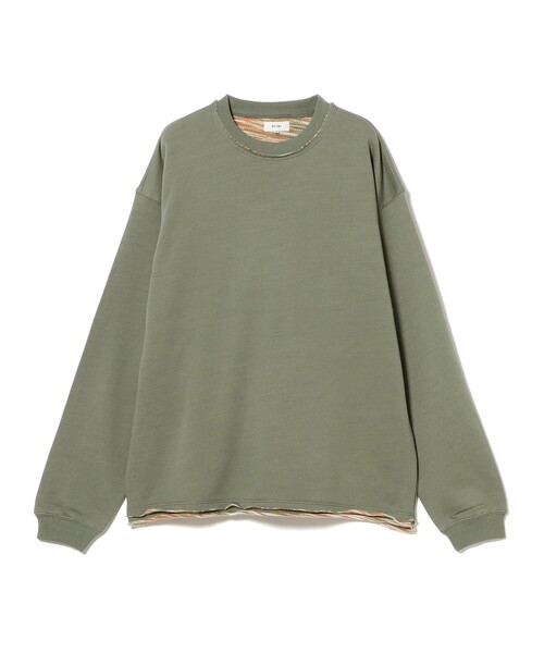 BEAMS(ビームス)の「バック カスリ クルーネック スウェット(スウェット・メンズ・ネイビー/オリーブ/グレー系その他・M/S/L/XL)」の9枚目の写真