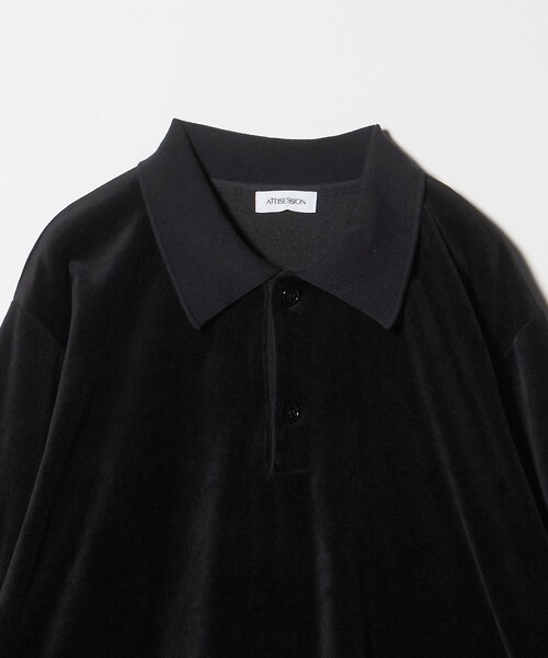 ATTISESSION＞ベロア ポロシャツ（ポロシャツ）｜ATTISESSION（アティ