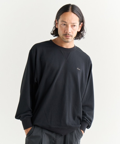 NANGA（ナンガ）DRY MIX TERRY CREW SWEAT（ドライミックス テリークルースウェット）クルーネック スウェット 吸水 速乾 UVカット 抗ピリング DRY MIX TERRY CREW SWEAT/ドライミックス テリー クルースウェット