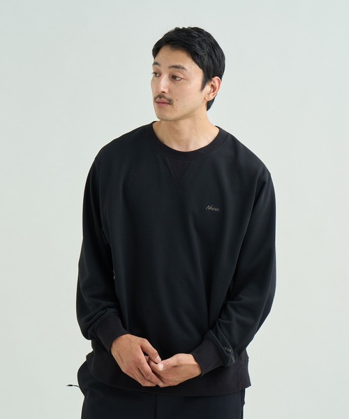 NANGA(ナンガ)の「DRY MIX TERRY CREW SWEAT/ドライミックス テリー クルースウェット(スウェット・メンズ・ブラック/レッド/グリーン/アイボリー/ブルー/グリーン系その他/グレー・S/M/L/XL)」の15枚目の写真