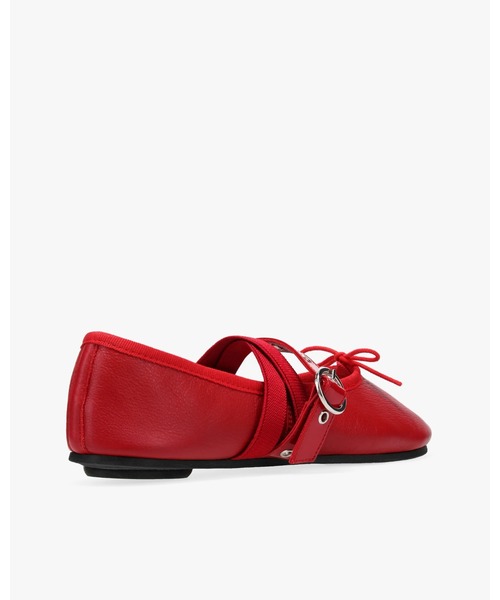 scène シェーン　シューズ　レッド スエード バレエシューズ Pauline -Suede Red スエード レッド(Limited) – kurun TOKYO