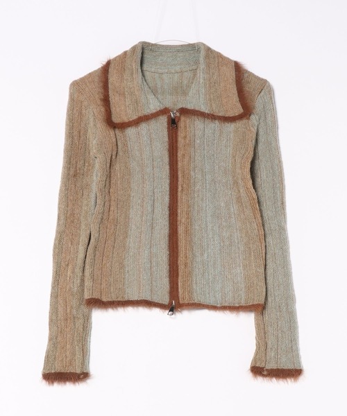 ViViDAY(ビビデー)の「ダブルジップニットトップス(ニット/セーター・レディース・グレー/グリーン・M)」の19枚目の写真