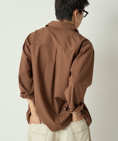 Adoon plain（アドーンプレーン）の「Long Sleeve Check Shirt / ロングスリーブチェックシャツ 【2025AW】（シャツ/ブラウス・メンズ・ブラック/カーキ/ブラウン・MEDIUM/LARGE）」の21枚目の写真