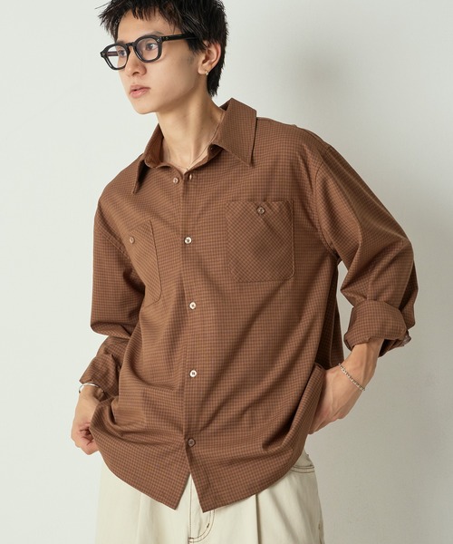 2025今季新品フレームワーク　完売キャプラコットンガーメントダイシャツブラウン 2025今季新品フレームワーク 完売キャプラコットンガーメントダイ