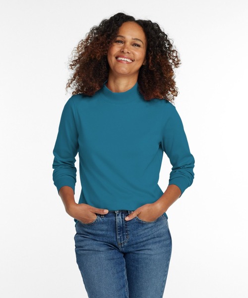 L.L.Bean(エルエルビーン)の「エル・エル・ビーン・モック・タートルネック 米国フィット・レギュラー(Tシャツ/カットソー・レディース・ホワイト/ブラック/タン/レッド/ネイビー・SMALL/MEDIUM/X-SMALL)」の8枚目の写真