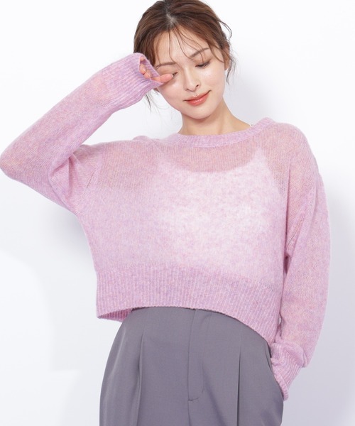 JILL by JILL STUART（ジルバイジルスチュアート）の「◇シアーリボンニット（ニット/セーター・レディース・ホワイト/ブルー/ピンク・FREE）」の3枚目の写真