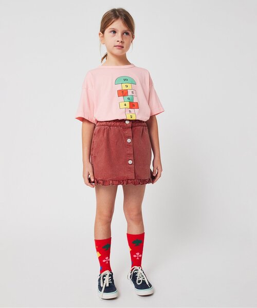 BOBO CHOSES（ボボショーズ）の「Tic Tac Toeスカート【キッズ】（スカート・キッズ・ブラウン・130/120/110/100）」の2枚目の写真