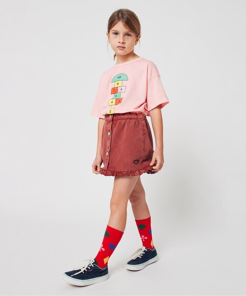 BOBO CHOSES（ボボショーズ）の「Tic Tac Toeスカート【キッズ】（スカート・キッズ・ブラウン・130/120/110/100）」の4枚目の写真