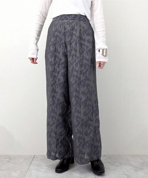 STYLEBLOCK（スタイルブロック）の「シアージャガードストレートパンツ（その他パンツ・レディース・グレー/イエロー・M）」の2枚目の写真