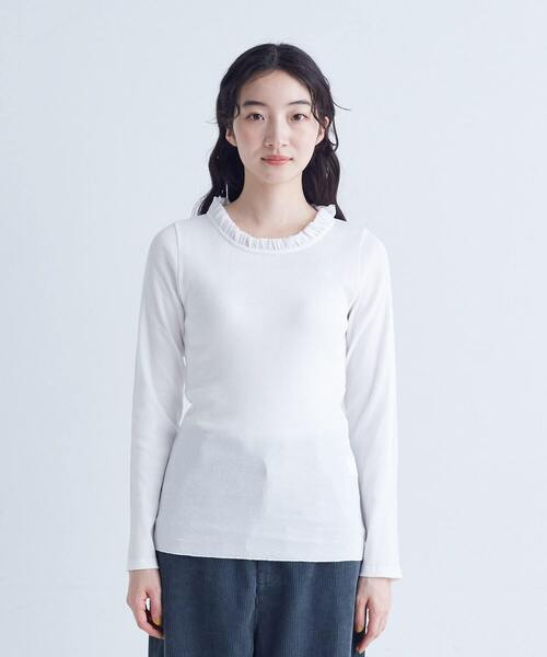 conges payes ADIEU TRISTESSE（コンジェ ペイエ アデュートリステス）の「◆チュールフリルインナー（Tシャツ/カットソー・レディース・ベージュ/オフホワイト/ブラック/トップグレー・FREE）」の8枚目の写真