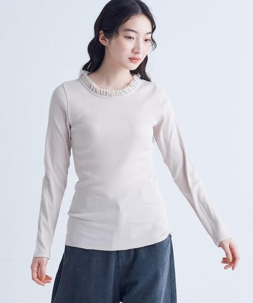 conges payes ADIEU TRISTESSE（コンジェ ペイエ アデュートリステス）の「◆チュールフリルインナー（Tシャツ/カットソー・レディース・ベージュ/オフホワイト/ブラック/トップグレー・FREE）」の14枚目の写真