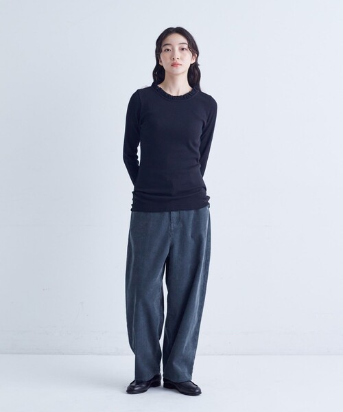 conges payes ADIEU TRISTESSE(コンジェ ペイエ アデュートリステス)の「◆チュールフリルインナー(Tシャツ/カットソー・レディース・ベージュ/オフホワイト/ブラック/トップグレー・FREE)」の18枚目の写真