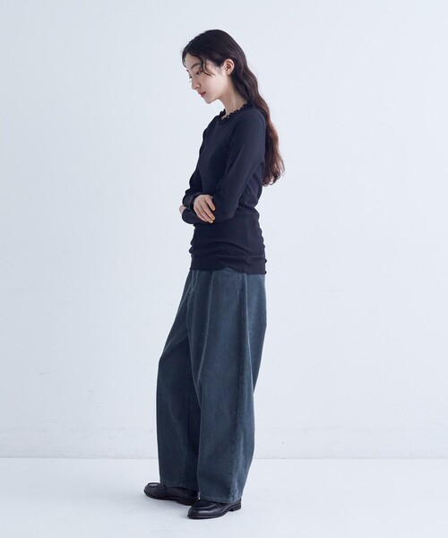 conges payes ADIEU TRISTESSE(コンジェ ペイエ アデュートリステス)の「◆チュールフリルインナー(Tシャツ/カットソー・レディース・ベージュ/オフホワイト/ブラック/トップグレー・FREE)」の7枚目の写真