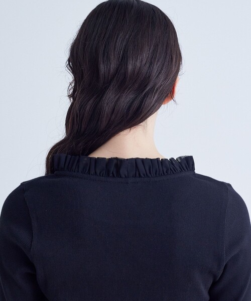 conges payes ADIEU TRISTESSE(コンジェ ペイエ アデュートリステス)の「◆チュールフリルインナー(Tシャツ/カットソー・レディース・ベージュ/オフホワイト/ブラック/トップグレー・FREE)」の5枚目の写真